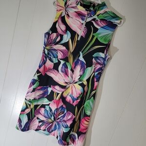 Acegolfs Eyecatching Floral Sleeveless Golf Dress